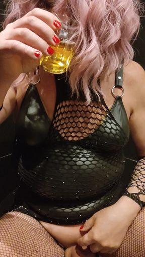 Sissy wants to drink and the mistress allows him to do it   Clip 1