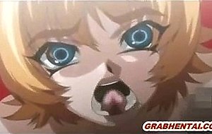 Pregnant hentai sucking monster cock and swallowing cum