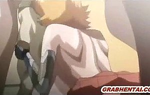 Pregnant hentai sucking monster cock and swallowing cum