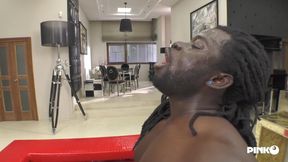 Malena observed by her husband as she is screwed by two big black cocks
