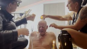 BALD prisoner HEAD WAXING