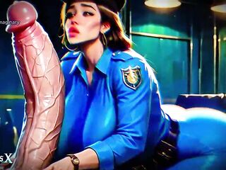 Busty Police MILF: SPH Whilst Fantasizing About Monster Schlongs (Inner Monologue / Fantasy)