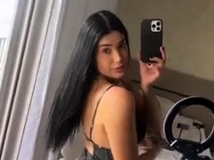 Big cock Trans unload herself on the cam