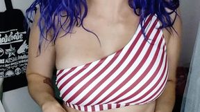 Striped Bikini JOI