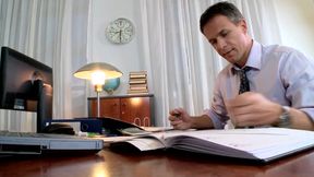 Blonde Secretary Legs Spread Wide Office Fuck