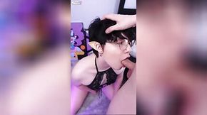 Cute Sissy Twink Suck dealer's cock for their fix (also just cuz they love cock)