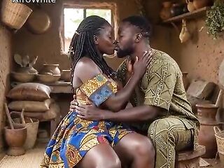 nigerian afro village pair enjoyed raw sex [AI Porn]