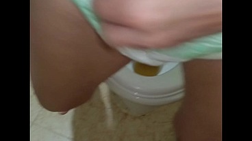 Diaper pee messing around