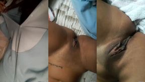 menina safadinha se tocando com vibrador na bucetinha e plug no cuzinho, ela gosa bem gostoso e mostra a buceta molhadinha