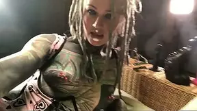 Horny Alternative Tattooed Babe Shows Her Sex Toys With Butt Plug In