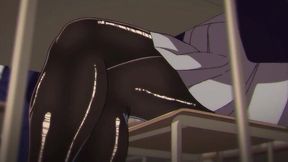 Sexy Japanese girl teases in tight pantyhose - Ep. 3