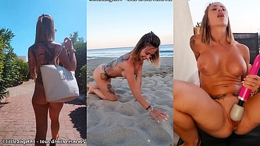 Littleangel84 - Solo sur le balcon au Cap d'Agde + fontaine
