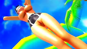 Keijo Warriors Busty Booty Battles Waves in Steamy Hentai Showdown