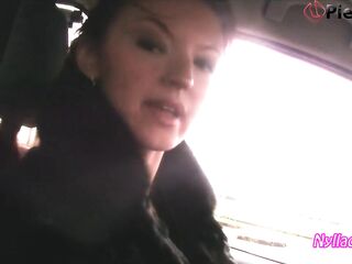 Nyllady's Revving in Ebony Ballet Flats and In nature's garb Sheer Hose