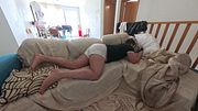 Stud Masturbates on Sofa - Massive canon 💦