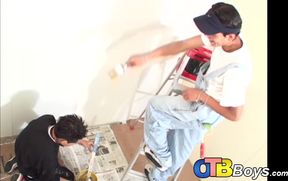 Latino twinks use their cocks and condoms to get pleasure