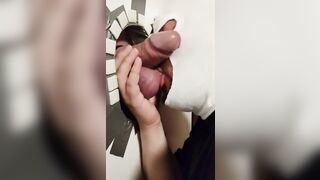 Glory Hole Amateur Takes on a Big Cock