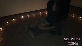 luna seeks shelter in an abandoned house on halloween