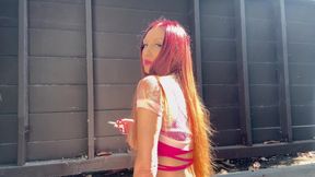 Smoking a Cigarette and Showing My Juicy Boobs