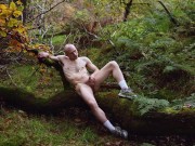 Piss play in the woods