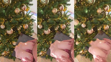 Tit fucking around the Xmas tree...have a happy holiday