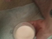 making a milkshake