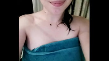 Shy masturbation after shower