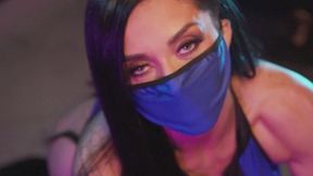 Sexy Latina MILF in Kitana cosplay got fucked by a muscular guy