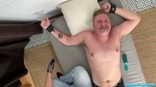 Dominant bear Matt tickles his submissive friend Ryder