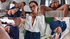 Young Step-Mother'_s Big Ass In Jeans