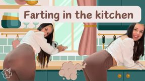 Farting in the kitchen