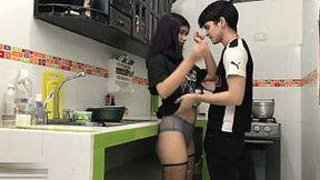 Step sister catches me staring &mdash;  I get aroused and end up with her SPANISH PORN