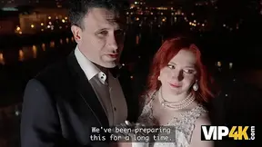 Naughty redhead bride films homemade wedding porn with hubby