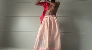 Wear ghaghra with saree