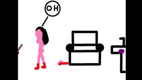 stickman animation: gloryhole surprise in the bathroom