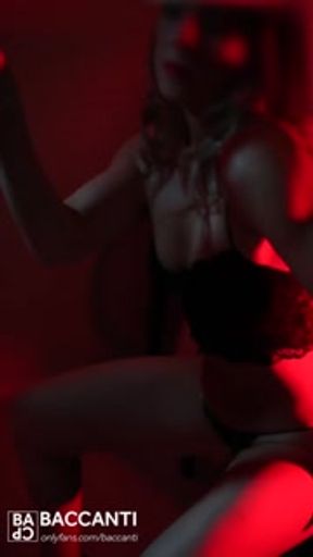 Beautiful wife performs on the pole for her husband