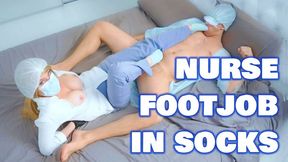 Naughty Nurse Socks & Pegging: Long Foot-Trample, Sock Footjob & Dildo Ass-Fuck to Palm Cumshot