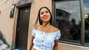 Amateur Latina Picked Up &amp; Face Fucked Rough By Big White Cock American