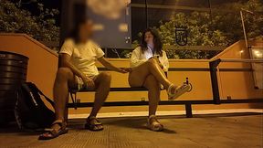 Stranger Seduced a Milf at a Bus Stop. Fucking on the street with someone else'_s wife