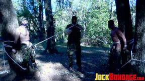 Sexually sadistic Dire Callahan trapped his subs balls & tugs their scrotums