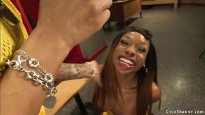 ”Latina transgender coach banging ebony”