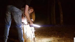 ”Spanked & anally probed in the forest”