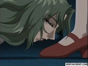 Hentai babe in leash
