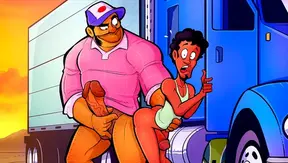 Hitchhiker Rides for Cash — Ends Up Sucking Truckers Dick Instantly – BR69 CartoonGayPorn