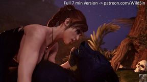 Tomb Raider And Lara Craft In Young Lara Croft Fucks A Werewolf