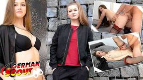 Dirty German scout picks up teen Olivia Sparkle for casting session, gets raw fuck.