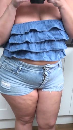 Thrilling moment from &quot;AuntJudys - Your Horny Latina BBW Housewife Montse Sucks Your Cock in the Kitchen (POV)&quot;