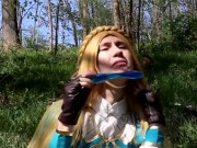 crossdress Zelda forest blow trap cosplay