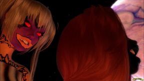 Double Futa on Girl - Animation