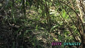 titty dynasty babe running away by the hunter